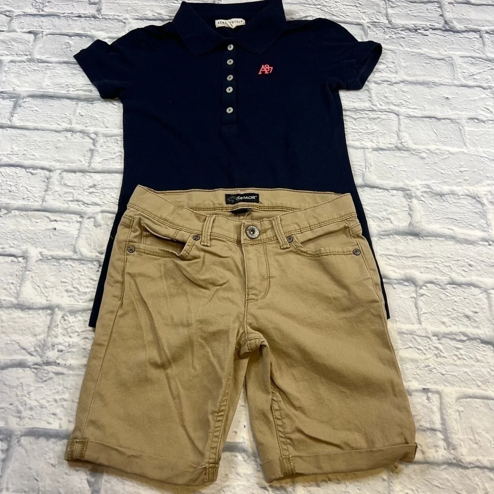 school uniform girls size 8 Pants and Medium shirt